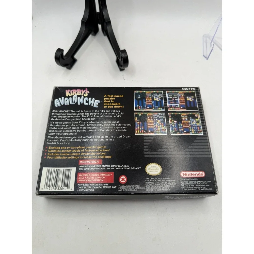 KIRBY'S AVALANCHE NINTENDO SNES COMPLETE CIB TESTED AUTHENTIC Fast Shipping